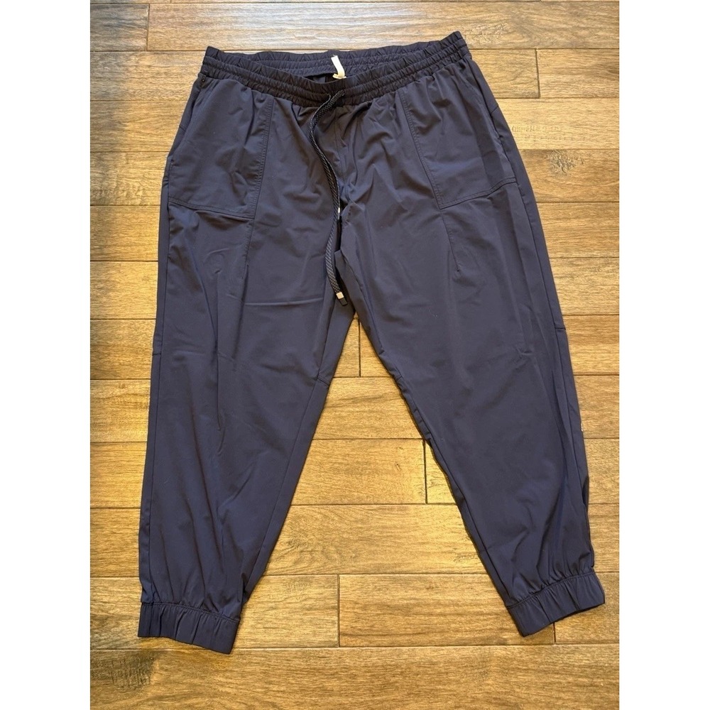 Fabletics The One Joggers Mens XXL Navy Blue Stretch Tapered Leg Drawstring